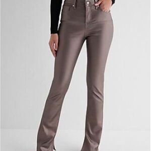 Express Mid Rise Metallic Coated Skyscraper Jean